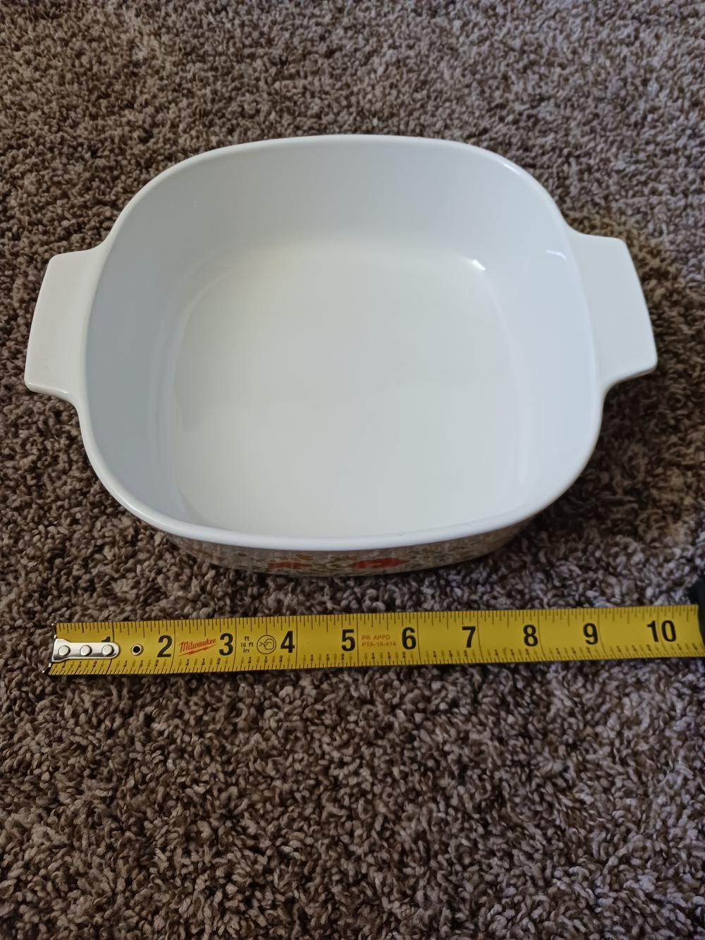 Vintage Corningware 2 Quart White Floral Glass Covered Casserole Dish - Picture 5 of 7
